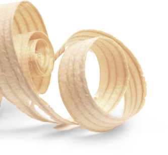 Picture of curled wood shavings